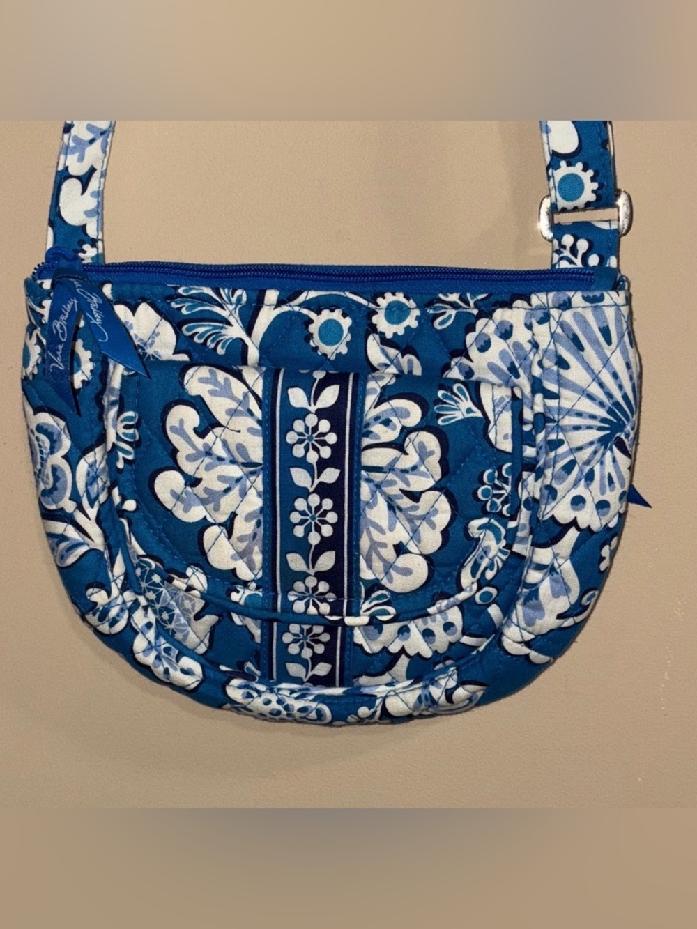 Vera Bradley Lizzy Blue Lagoon Crossbody Bag - Retired Print